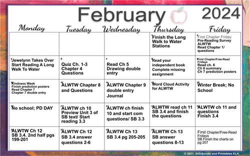 february lesson plans